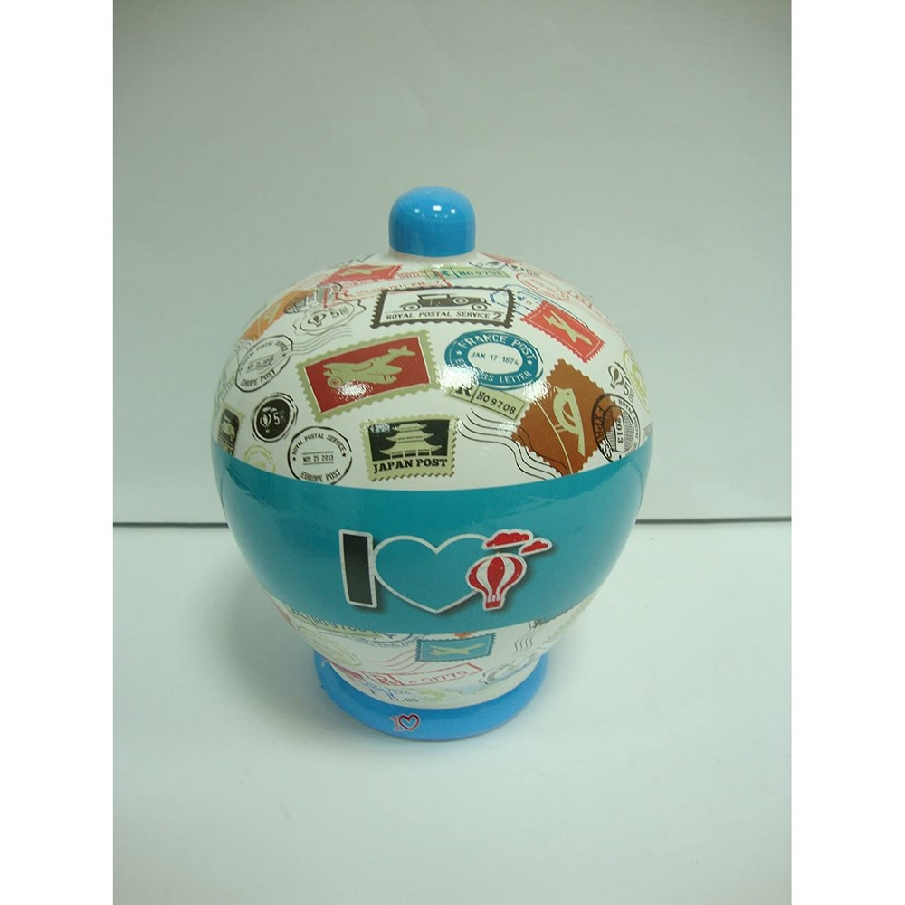 Virca piggy bank I LOVE VIAGGIARE, terracotta, h.18 cm approx Virca